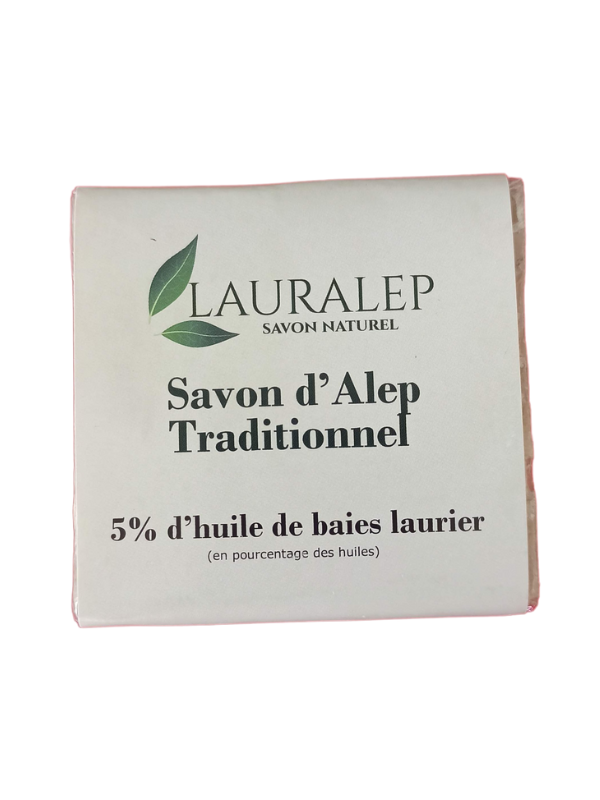 Savon d'Alep Traditionnel 5% 200g Lauralep
