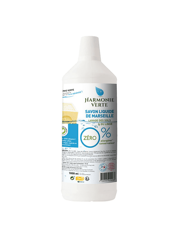 Savon liquide de Marseille 1L Harmonie Verte