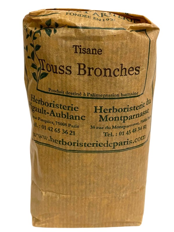 Tisane Touss Bronches de l'Herboristerie de Paris aide les voies respiratoires infusion d'hiver