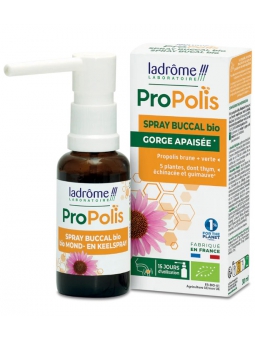 Spray buccal Propolis + sauge 30ml Ladrome thym plantain mal de gorge Herboristerie de paris