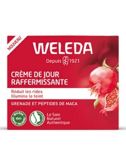 Crème de jour raffermissante Grenade Peptides de Maca 40ml Weleda anti rides anti âge Herboristerie de paris