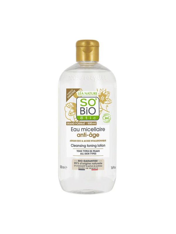 Eau Micellaire anti âge à l'Argan 500ml So'Bio étic Herboristerie de paris