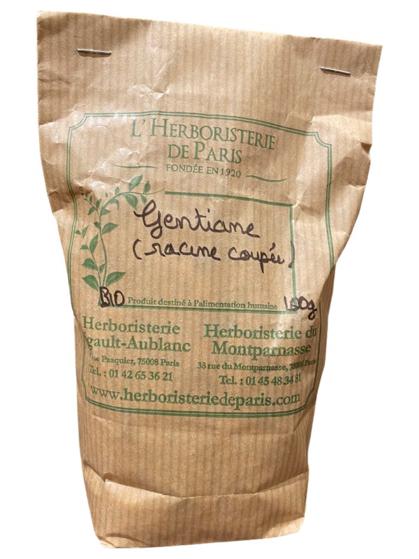 Gentiane Jaune bio 100 gr Herboristerie de Paris digestion et tonus