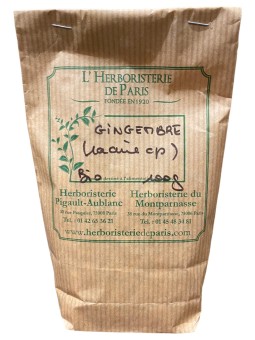 Gingembre racine BIO 100g Herboristerie de Paris mal des transport vitalité tonus