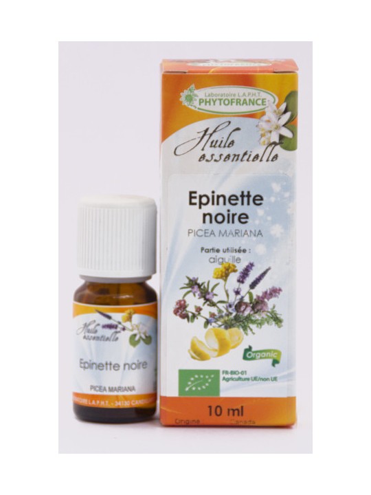 Huile essentielle Epinette noire BIO 10ml Phytofrance epicea noir Herboristerie de paris usage externe