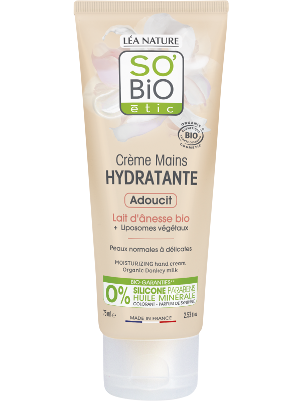 Crème Caresse hydratante mains Mon Lait d'Ânesse 75ml So'Bio étic