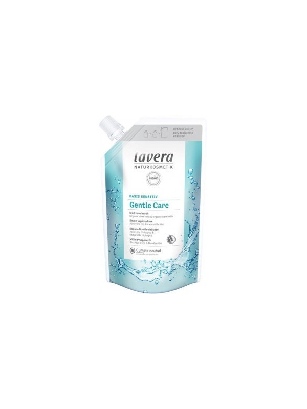 Recharge Savon liquide Basis Sensitiv 500ml Lavera savon peau sensible et réactive Herboristerie de paris