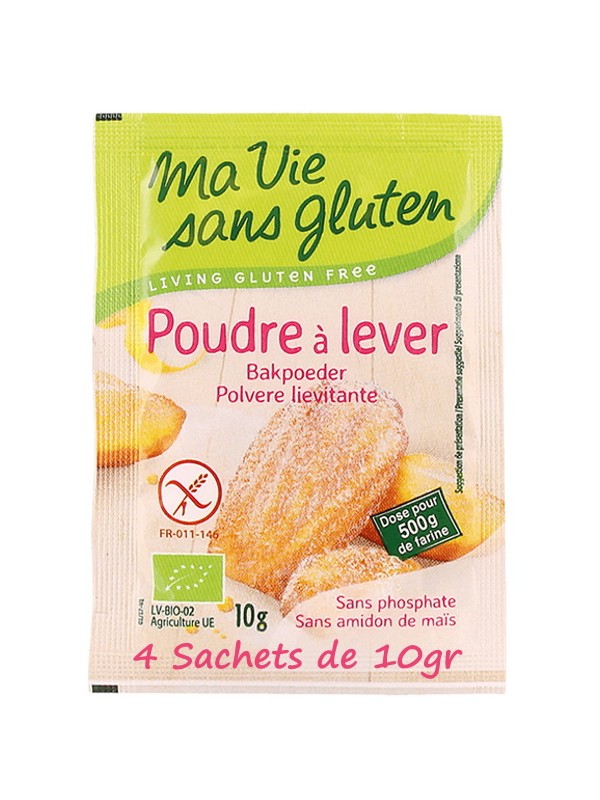 Poudre à lever sans gluten 4x10g Ma Vie Sans Gluten
