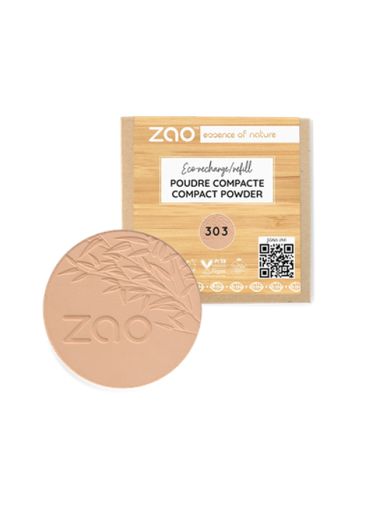Recharge Poudre Compacte 303 Brun Beige 9g Zao