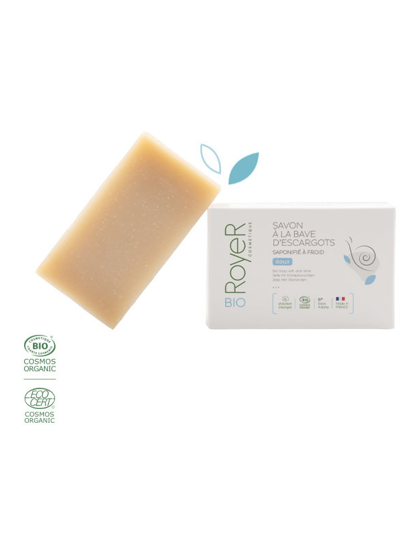 Savon à la bave fraîche d'escargot 100g Royer anti âge anti irritations douceur cutanée Herboristerie de paris