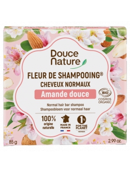 Fleur de Shampooing solide cheveux normaux Amande douce 85g Douce Nature