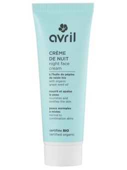 Crème de nuit peau normale et mixte à l'huile de Pépins de Raisin 50ml Avril