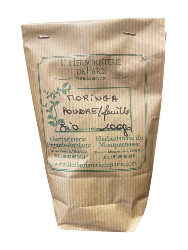Moringa Poudre Feuille BIO 100g Herboristerie de Paris moringa oleifera glycémie
