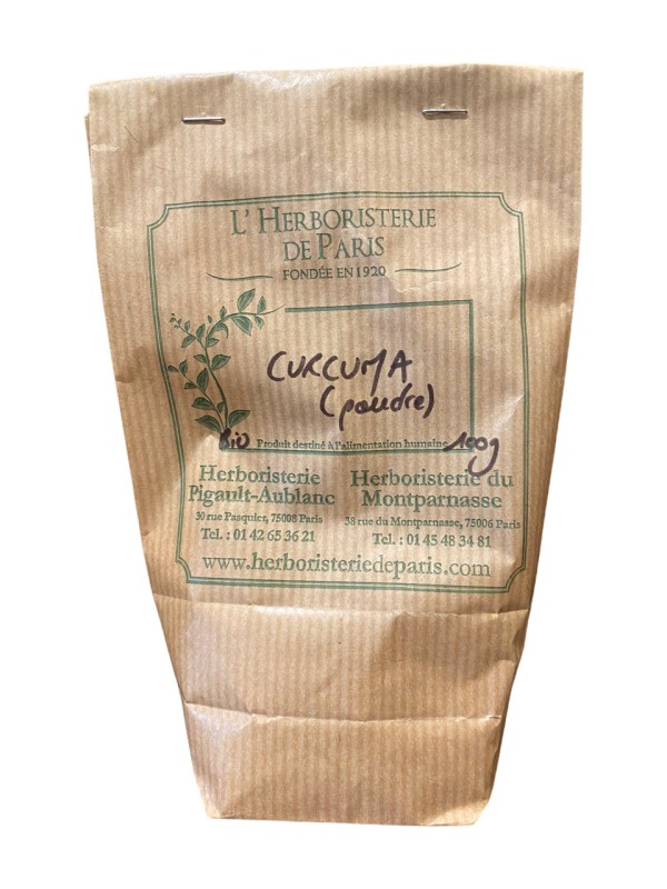Curcuma Poudre BIO 100g Herboristerie de Paris digestion articulations saveurs alimentaires