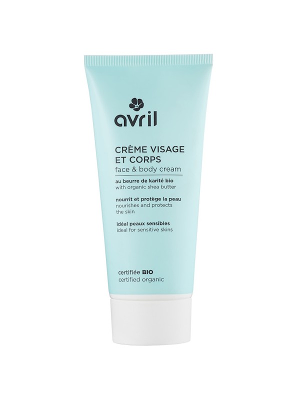 Crème Visage et Corps certifiée bio Karité Aloe Vera 200 ml Avril Herboristerie de paris