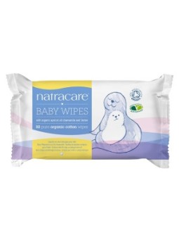 50 Lingettes bébé bio Abricot, Camomille et Tilleul Natracare