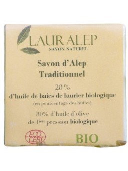 Le savon d'Alep traditionnel 20% d'huile de laurier 200g Lauralep