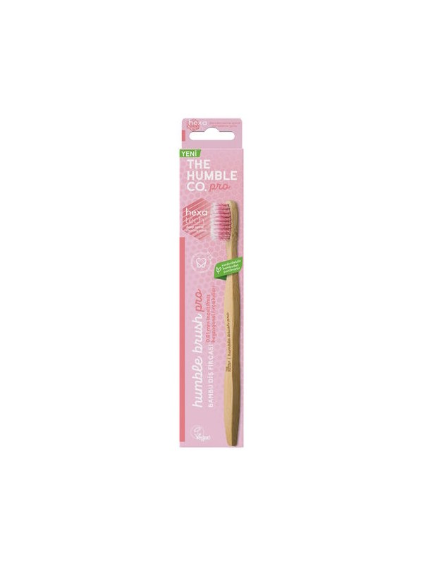 Brosse à dents adultes rose Soft de cette marque responsable de la production Humble Brush