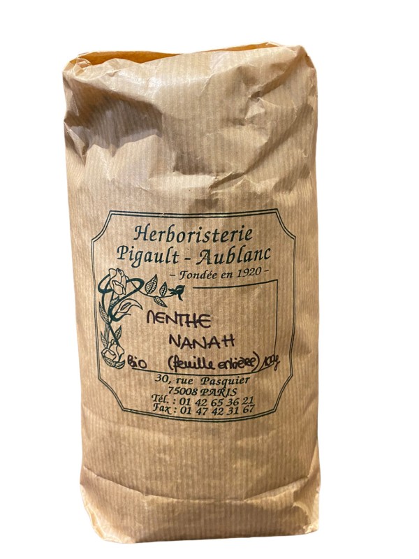 Menthe Nanah Feuille BIO 100g Herboristerie de Paris digestion