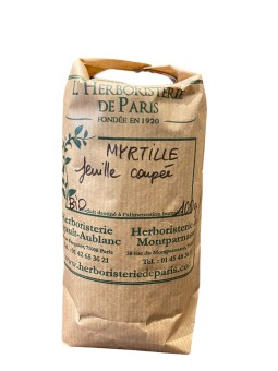 Myrtille Feuille coupée BIO 100g Herboristerie de Paris glycémie digestion