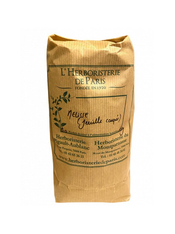 Melisse feuille coupée bio 100 gr Herboristerie de Paris anti stress, aide le sommeil et la relaxation