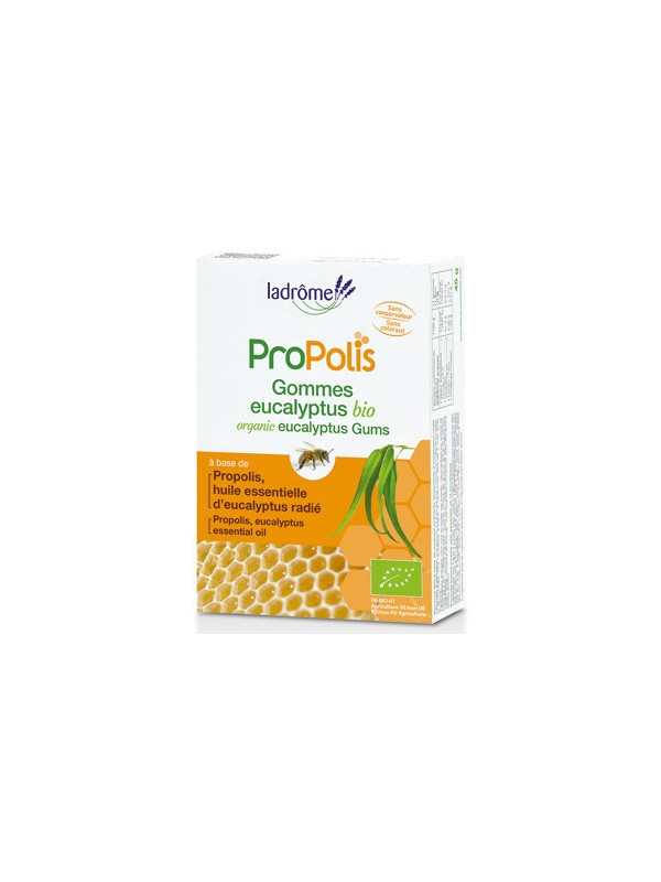 Gommes Propolis et Eucalyptus 45g Ladrome gommes à sucer aide la santé respiratoire