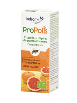 Concentré de Propolis et de Pépins de Pamplemousse sans alcool Ladrome citrus paradisi aide les défenses immunitaires