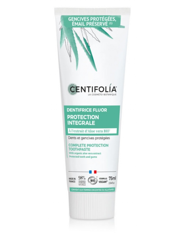 Dentifrice Protection gencives 75ml Centifolia gencives sensibles aloé vera Herboristerie de paris