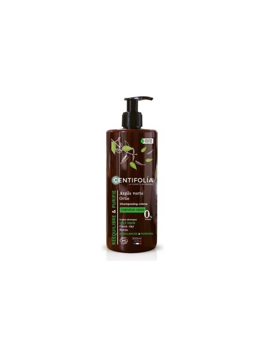 Shampoing cheveux gras ortie et argile verte 500ml Centifolia