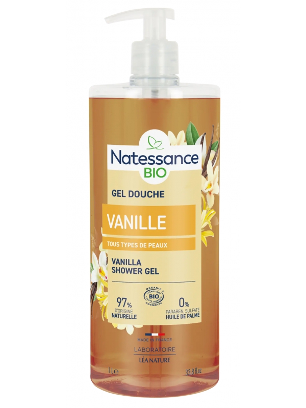 Gel douche Vanille fruitée Sans Sulfates 1l Natessance