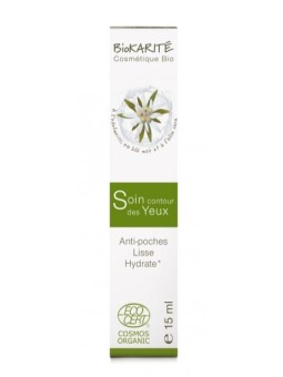 Biokarite Soin contour des yeux anti âge Karité Blé noir Aloe vera Fougère 15ml