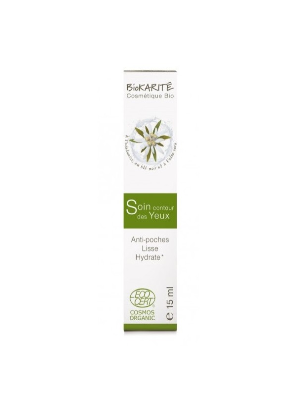 Biokarite Soin contour des yeux anti âge Karité Blé noir Aloe vera Fougère 15ml