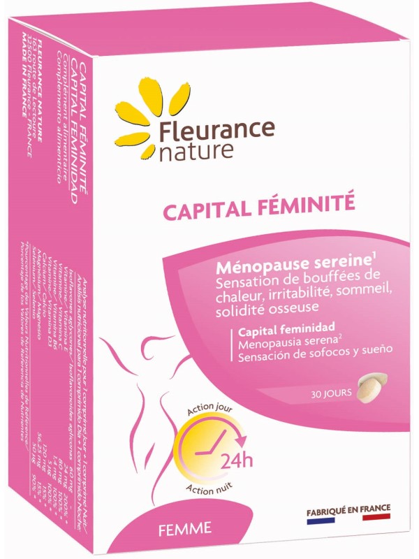 Capital féminité 60 comprimés Jour et Nuit  Fleurance Nature soja ménopause Herboristerie de paris