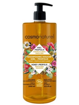Shampoing douche Miel Propolis 1L Cosmo Naturel