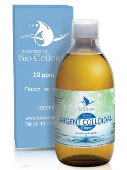Argent Colloïdal 10 PPM 1 Litre Bio Colloidal Laboratoire Herboristerie de Paris usage externe