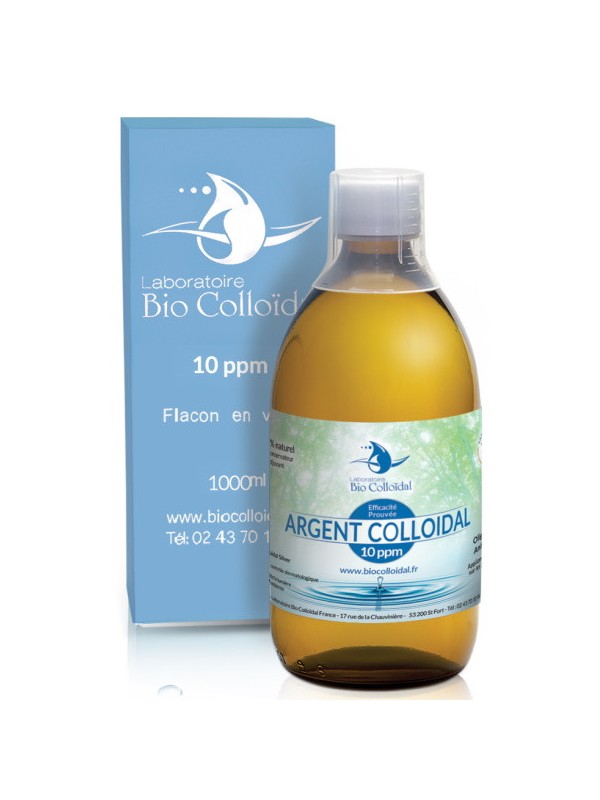 Argent Colloïdal 10 PPM 1 Litre Bio Colloidal Laboratoire Herboristerie de Paris usage externe