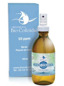 Argent Colloïdal 10 PPM Spray 60ml Laboratoire  Bio Colloidal usage externe Herboristerie de paris