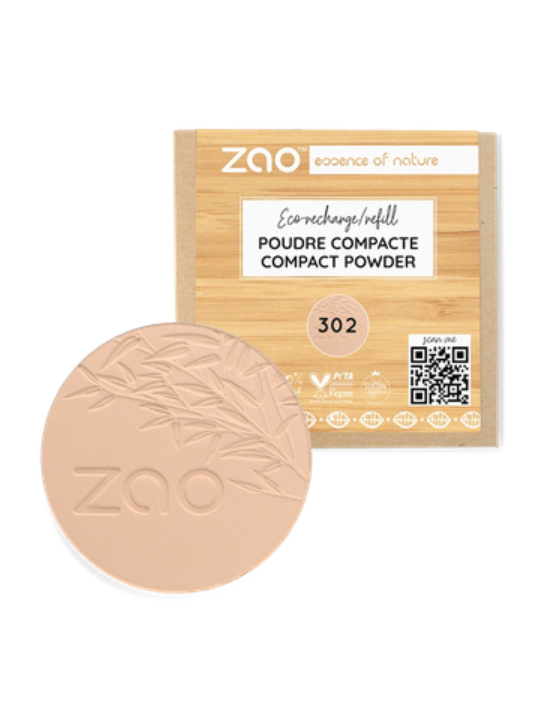 Recharge Poudre Compacte 302 Beige orangé 9g Zao