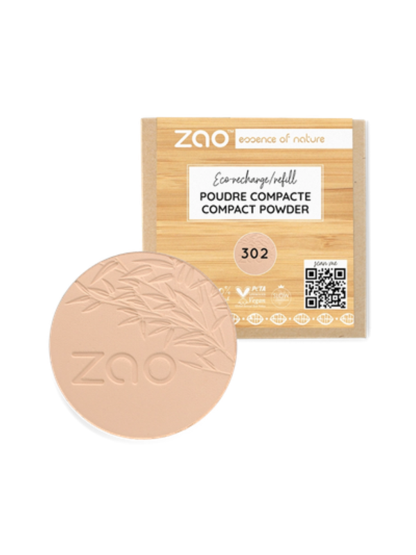 Recharge Poudre Compacte 302 Beige orangé 9g Zao