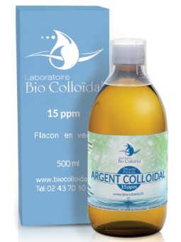 Argent Colloïdal 15 PPM 500ml Bio Colloidal Laboratoire Herboristerie de Paris usage cosmétique