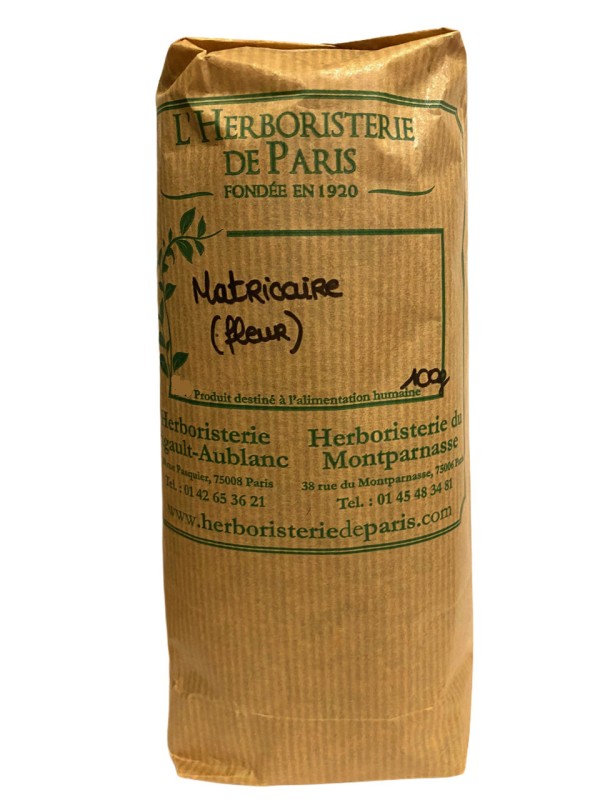 tisane Camomille Matricaire capitule floral extra 100 gr Herboristerie de Paris vrac pour tisane