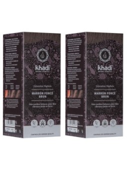 Lot de 2 coloration végétale Marron Foncé Brun 100gr Khadi