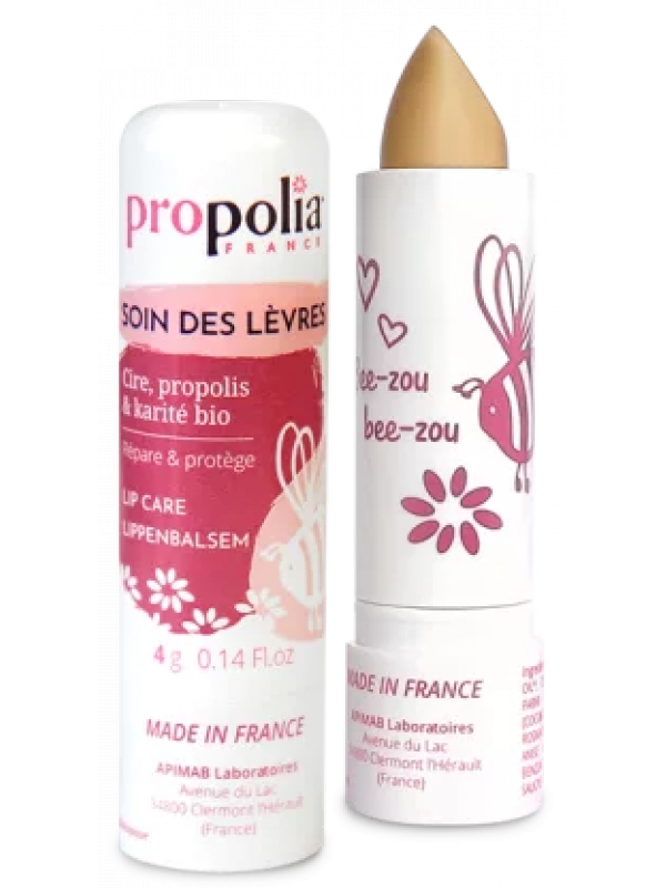 Baume à Lèvres Propolis Karité Cire de Propolis Stick 4ml Propolia Herboristerie de Paris