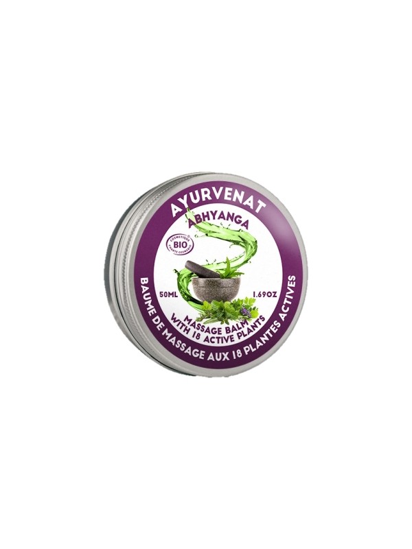 Baume de massage Ayurvédique ABHYANGA aux 18 plantes 50ml Oleanat Herboristerie de Paris