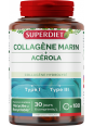 Collagène marin et Acérola 180 comprimés 480mg Super Diet vitamine C Herboristerie de paris