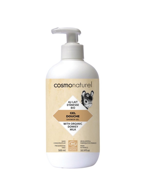Gel bain douche au lait d'ânesse + HE 500ml Cosmo Naturel