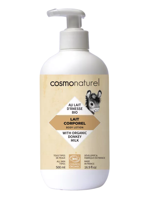 Lait corporel au lait d'ânesse et HE 500ml Cosmo Naturel