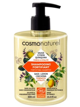 Shampoing Fortifiant Quinquina Sauge Citron 500ml Cosmo Naturel