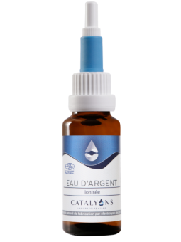 Eau d'Argent Colloidal 20 ppm compte gouttes 20 ml Catalyons Eau d'Argent compte gouttes yeux Herboristerie de paris