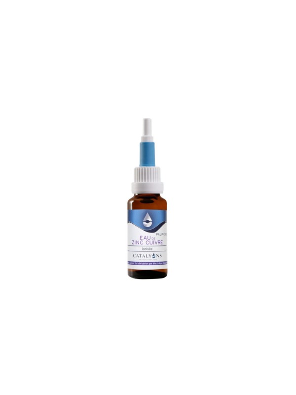 Eau de Zinc Cuivre compte gouttes de 20 ml Catalyons Santé des paupières Herboristerie de paris